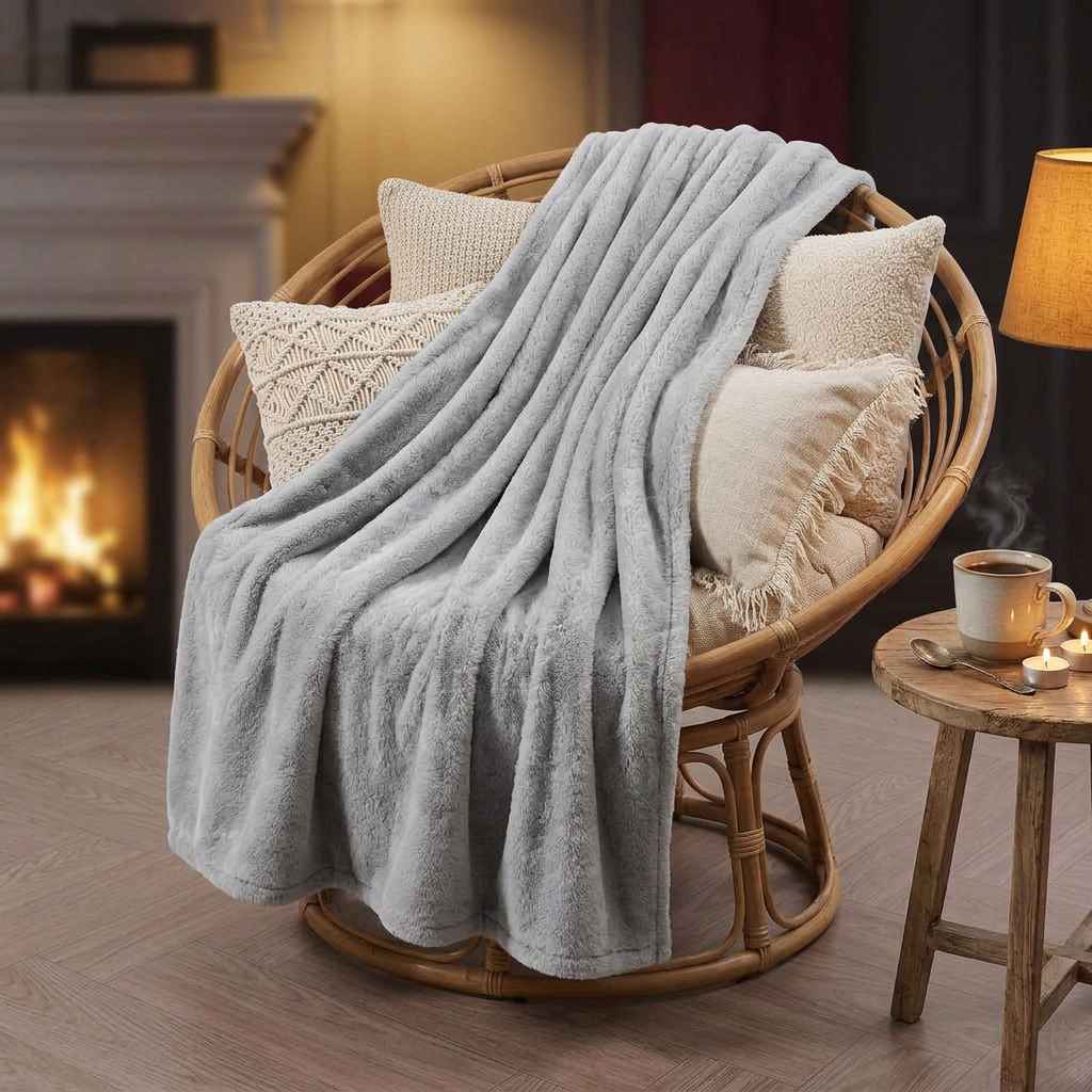 COBIJA PIEL DE CONEJO PREMIUM 220 x 210 cm